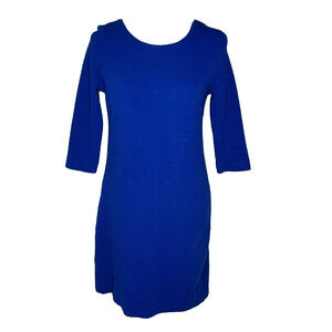 Ganni Geometric Textured‎ Blue Shirt Dress Size S